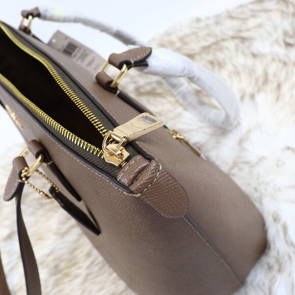 Coach Gallery Tote Bag Leather CV402 Gold/Dark Stone - Picture 12 of 12